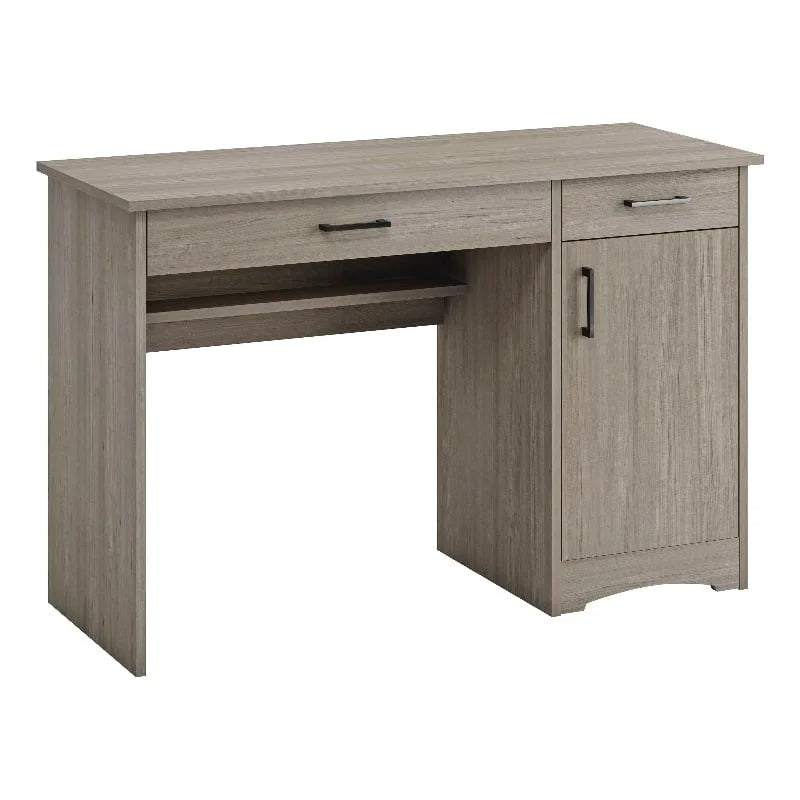 Contemporary Gray Engineered Wood Computer Desk P8101