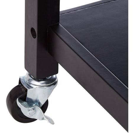 Black Marble Kitchen Island Serving Cart with Storage Drawer P6783