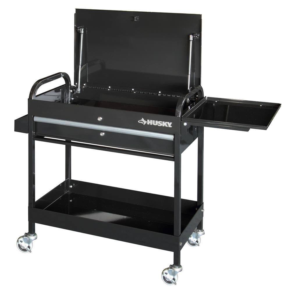 Black 1-Drawer Tool Utility Cart Y736