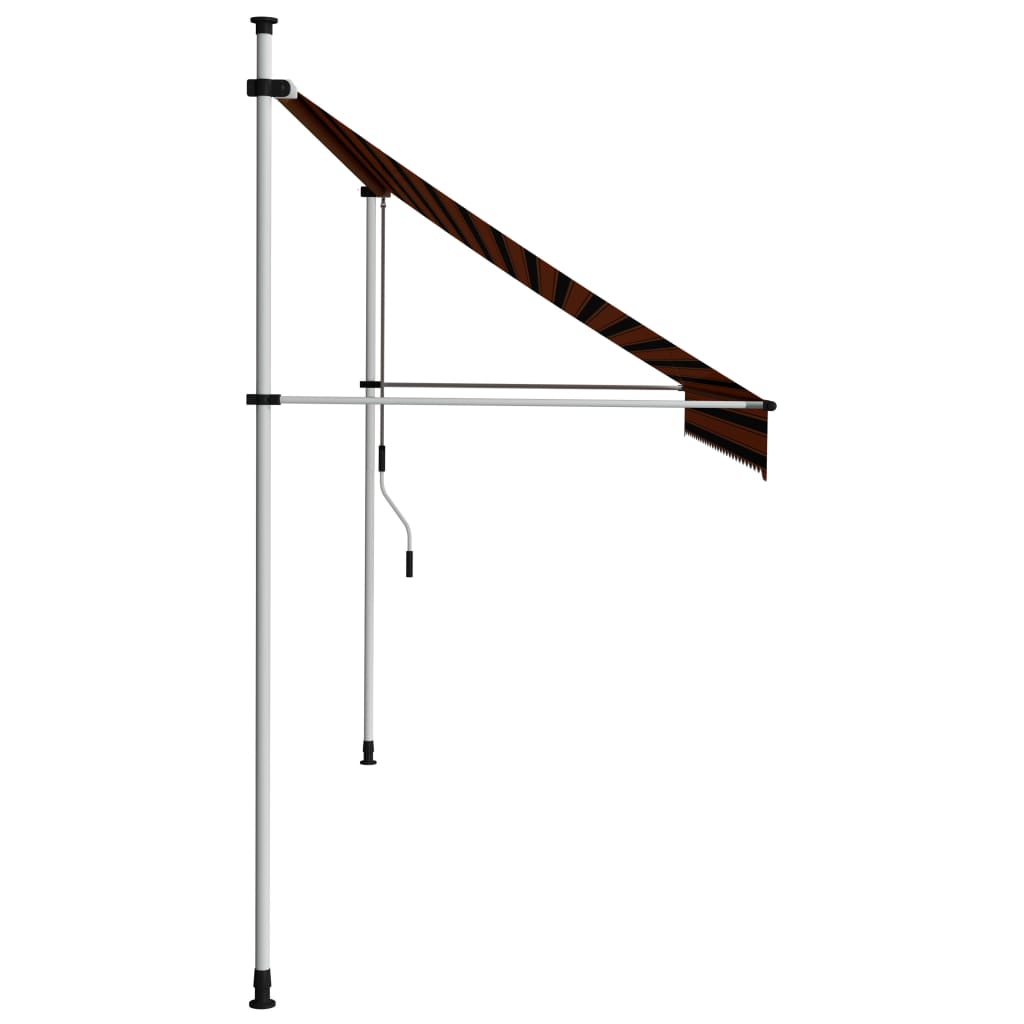 Orange and Brown Retractable Awning Z34511