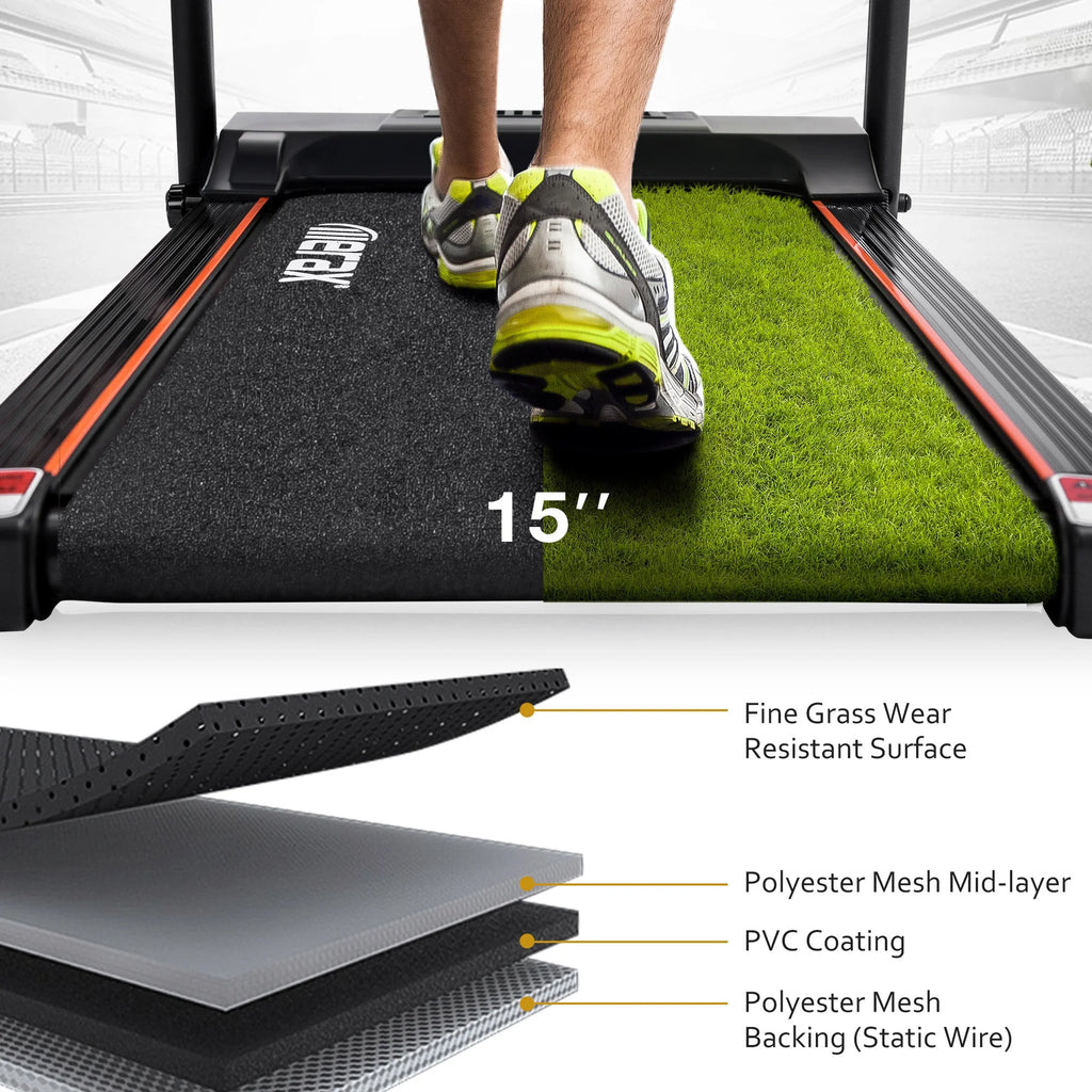 Folding Incline Treadmill Electric Running Machine 12 Preset Programs 3 Level Incline 500LBS Capacity L58435
