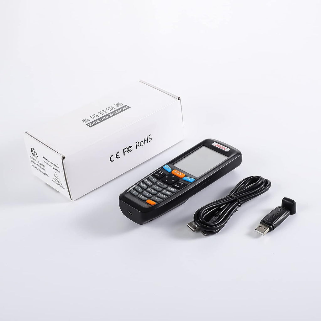 2D Wireless Barcode Scanner Portable Data Terminal with 2.8 Inch LCD Screen Pack of 2 D800