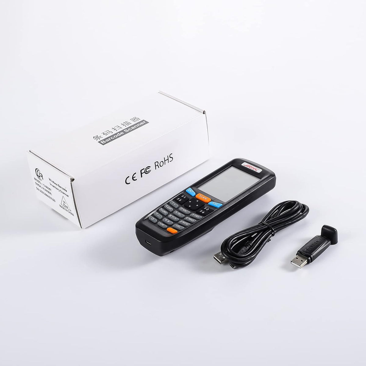 2D Wireless Barcode Scanner Portable Data Terminal with 2.8 Inch LCD Screen Pack of 2 D800
