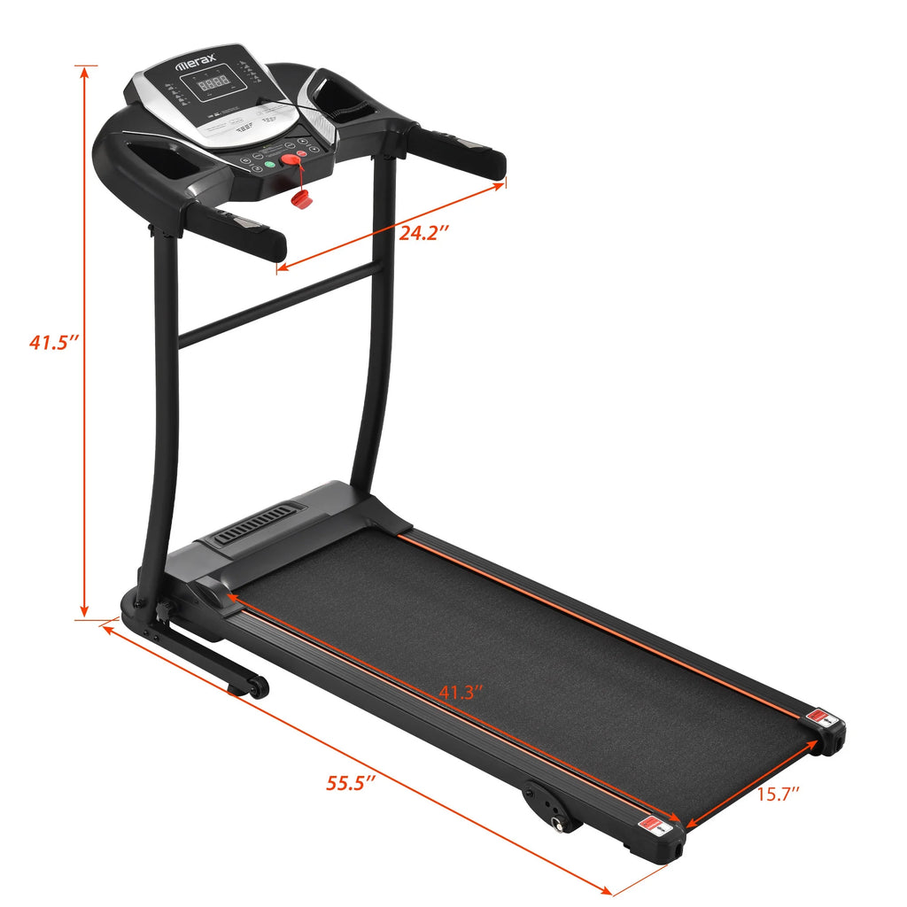 Folding Incline Treadmill Electric Running Machine 12 Preset Programs 3 Level Incline 500LBS Capacity L58435