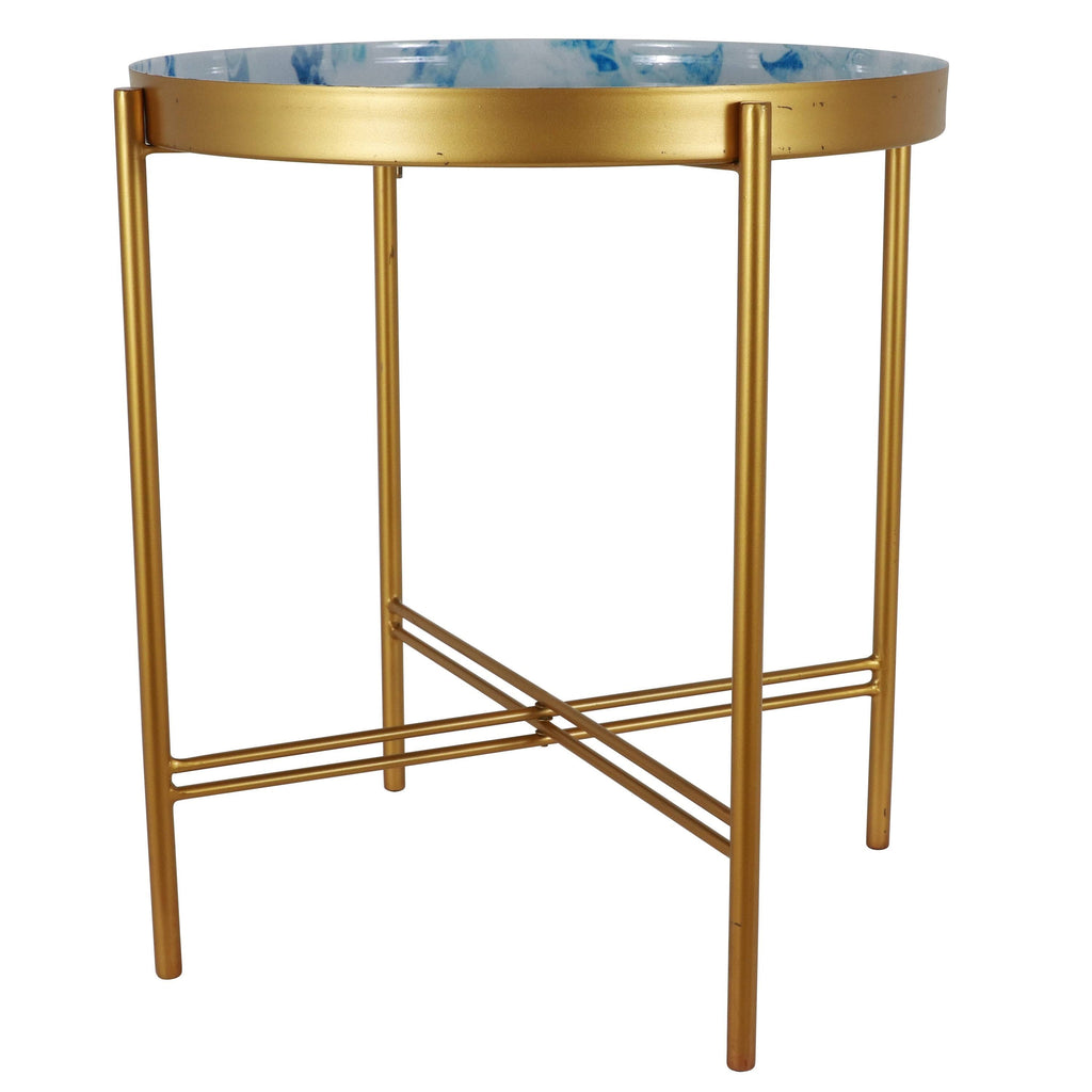 Gold Folding Accent Table Y213622