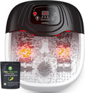 Foot Spa Bath Massager with Heat, Bubbles, Vibration and Red Light Z405