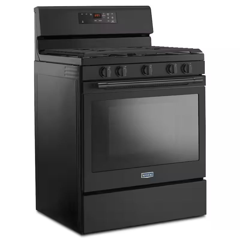 Gas Range with 5th Oval Burner in Black R3684