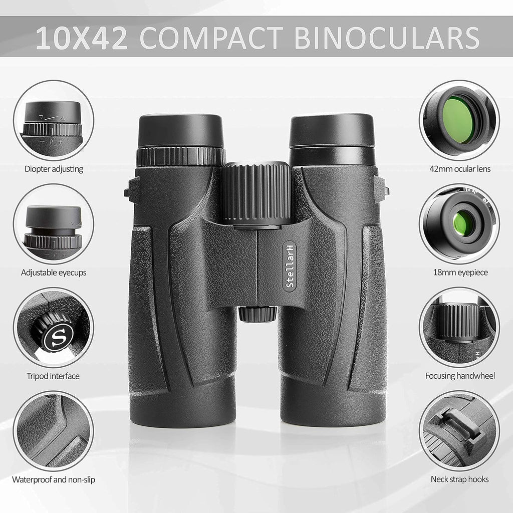10x42 Waterproof Binoculars with Tripod and Carrying Bag G479