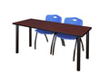 72 x 24 in. Training Table with 2 Stack Chairs U83472