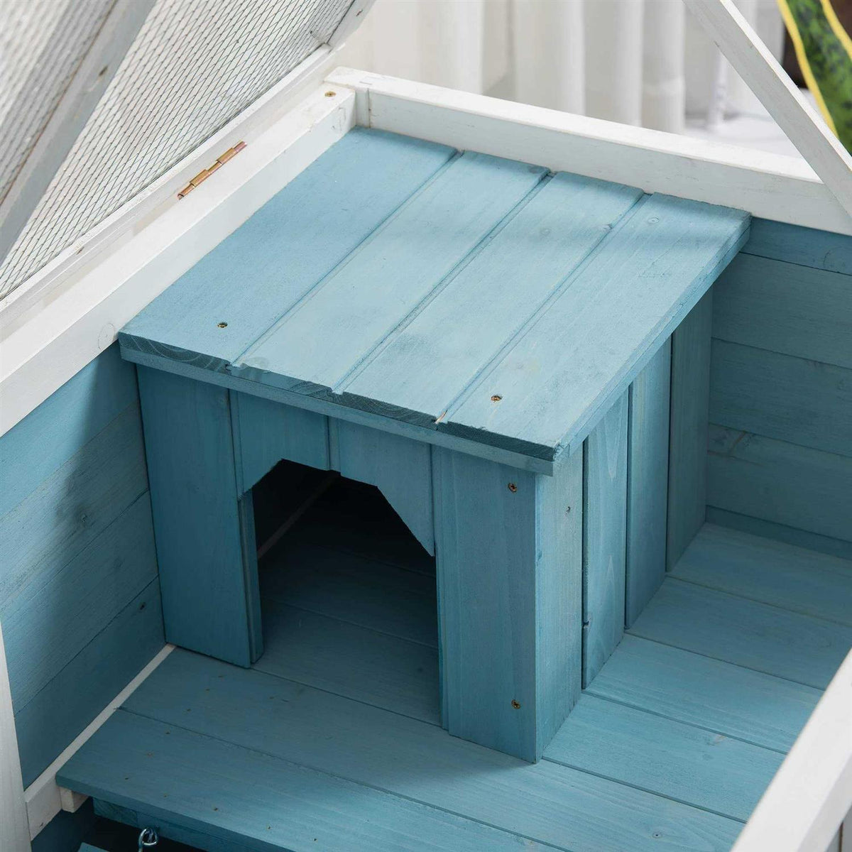 2-Story Wooden Rabbit Hutch B42811