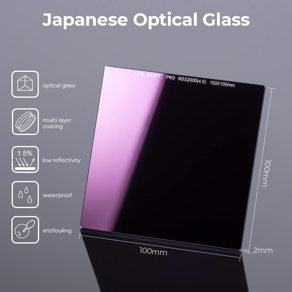 100x100mm Square 15 Stops Neutral Density Filter X409835