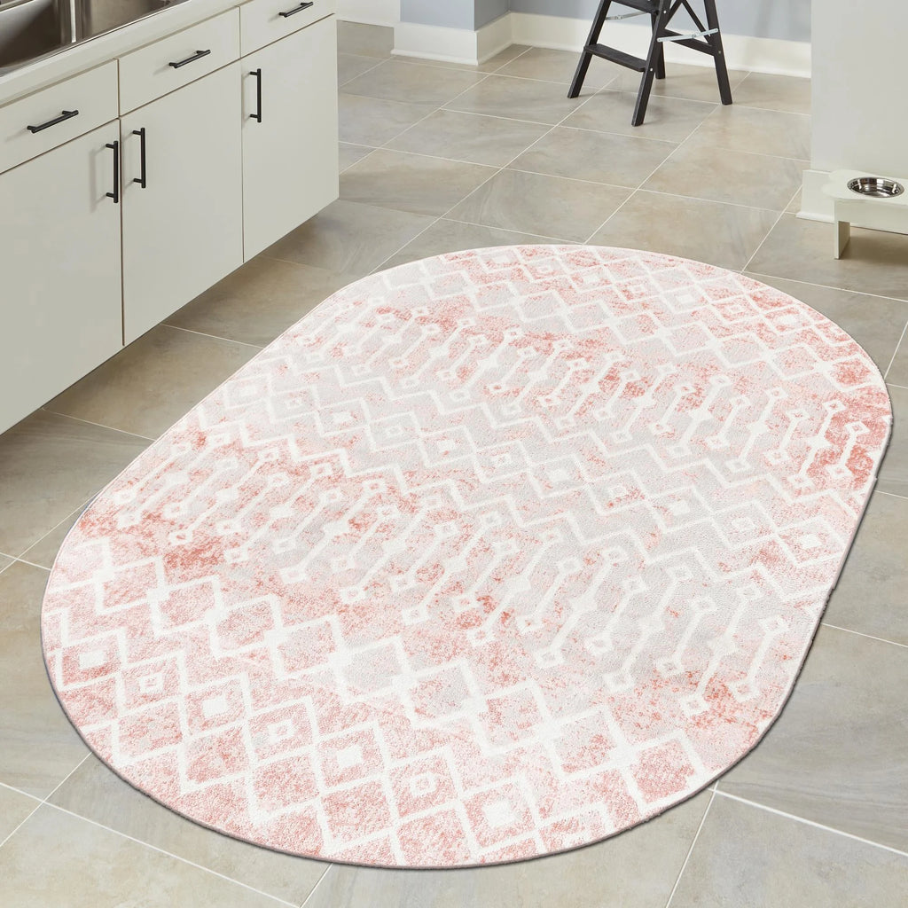 Oval Dusty Rose Low Rug C845632