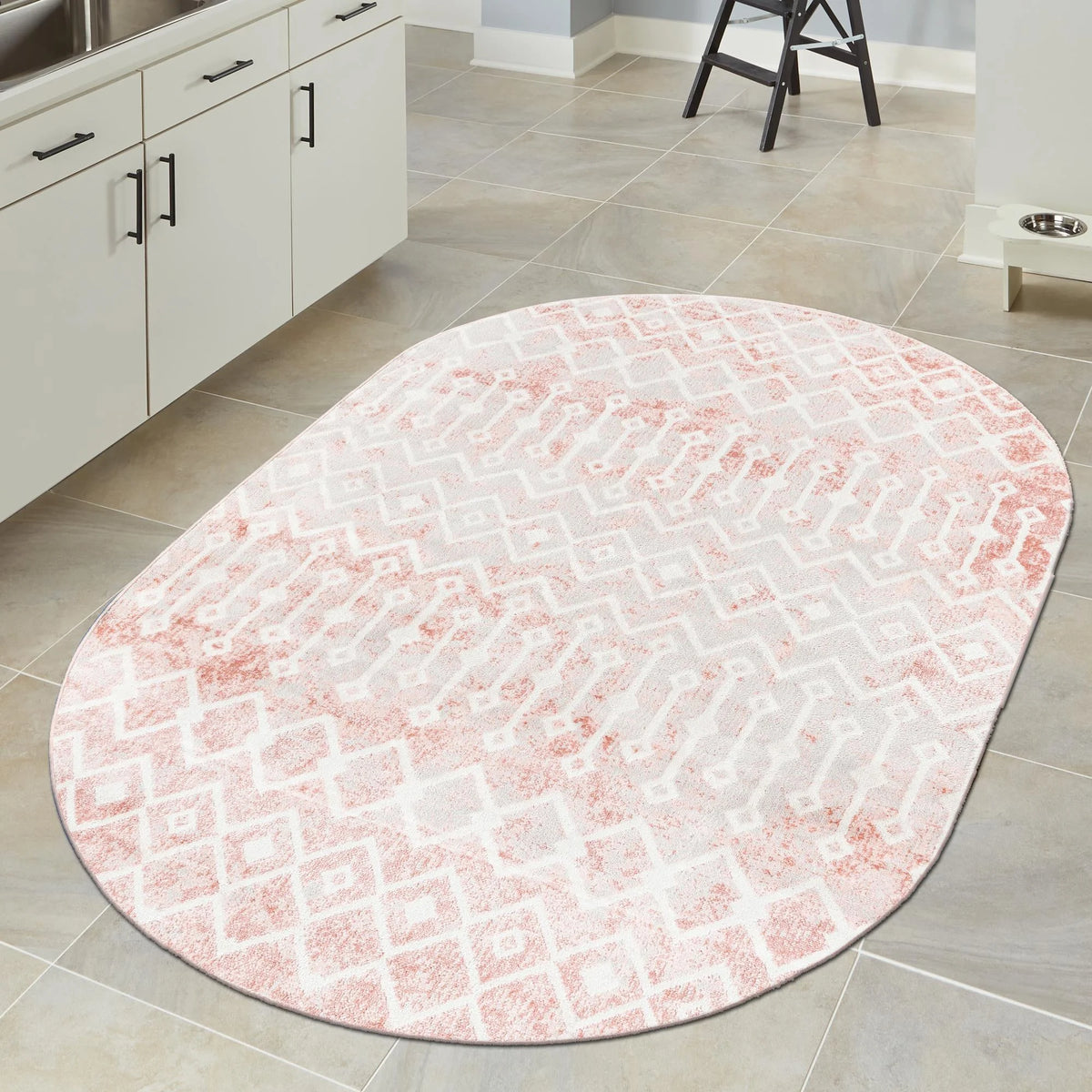 Oval Dusty Rose Low Rug C845632