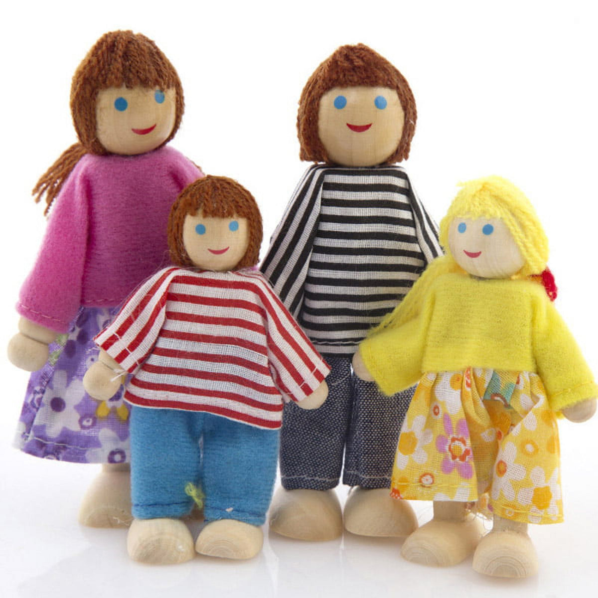 Miniature Dolls House Family 7 People Doll Toy B23459
