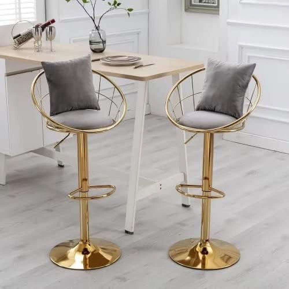 Purple Swivel Counter Height Stool with Back Y85738