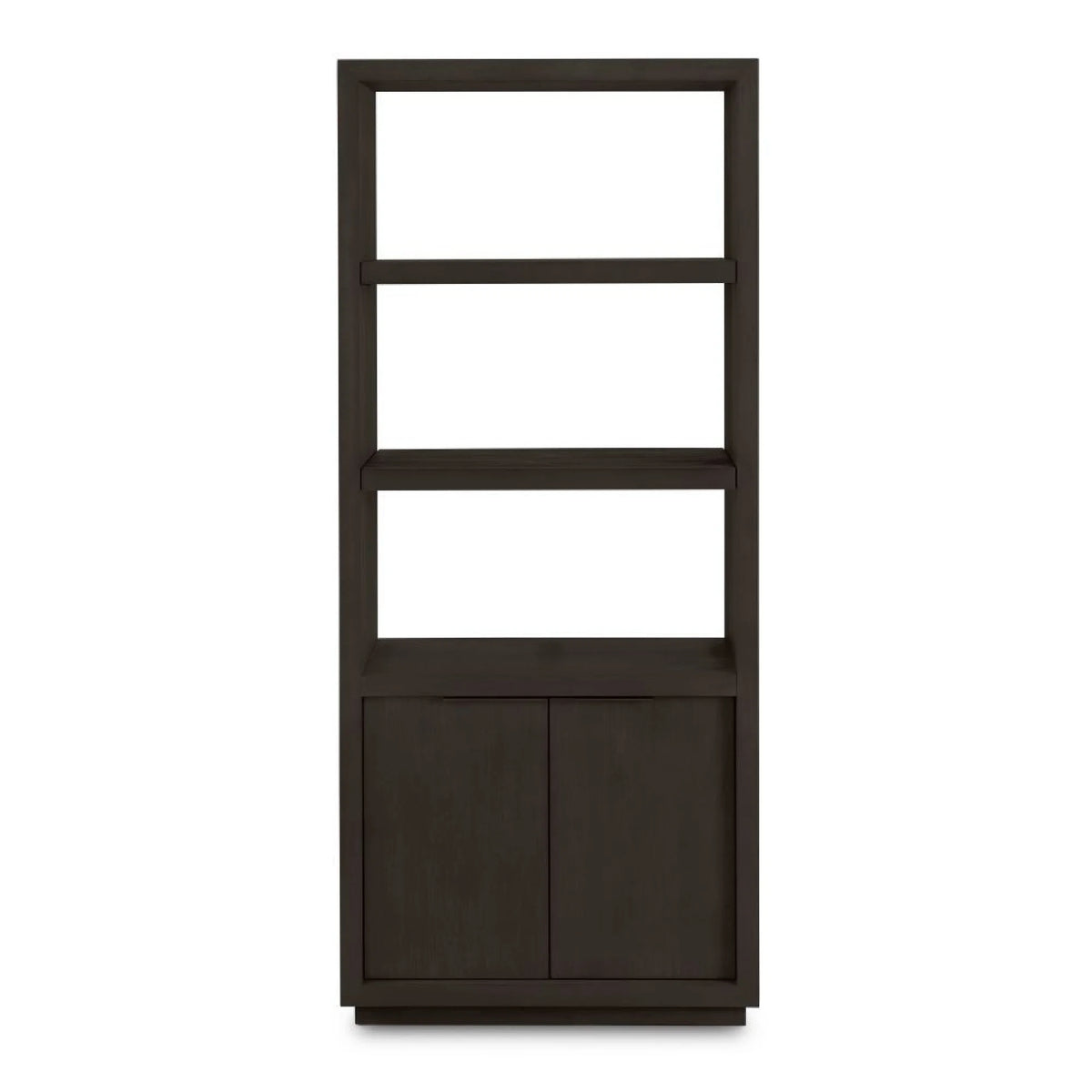 74 Inch Solid Wood Bookshelf with 2 Cabinets F876830