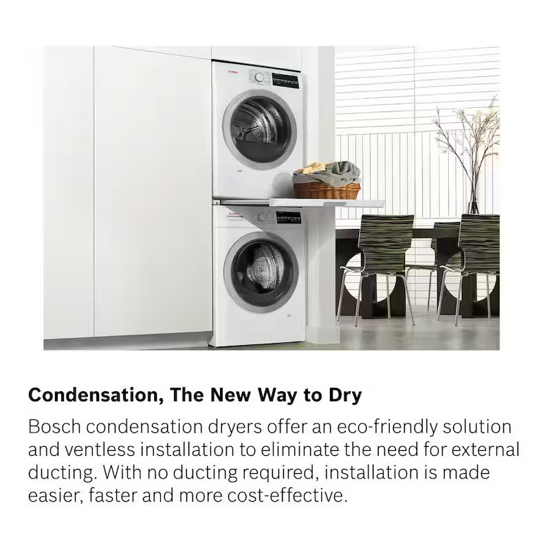White 4 cu. ft. Electric Ventless Compact Dryer T954992