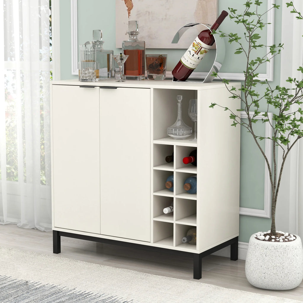 White Sideboard Buffet Cabinet with Storage G9272