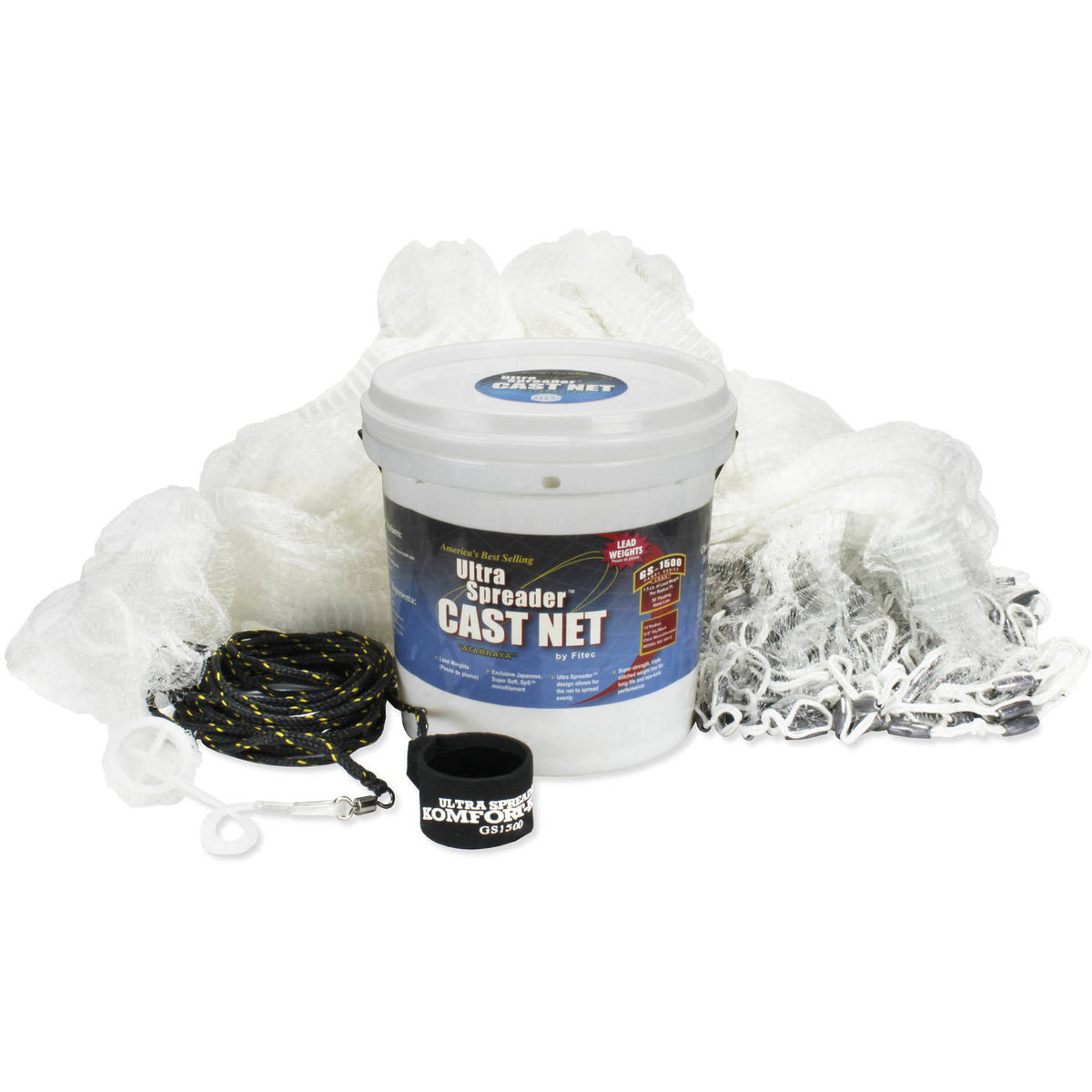 12 ft Cast Net 3/16 Sq Mesh 1.5 lb Lead W4144