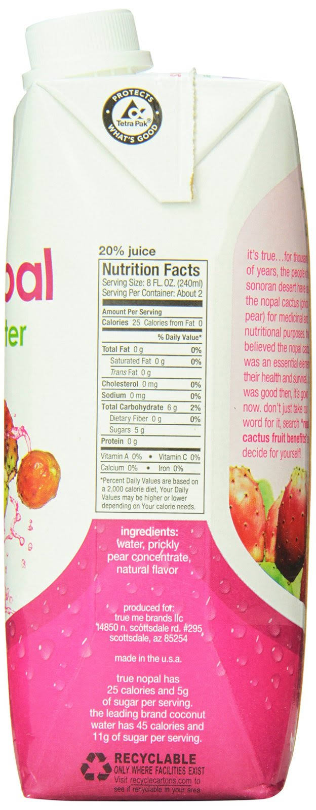Cactus Water 16.90 fl. oz (Pack of 12) D265