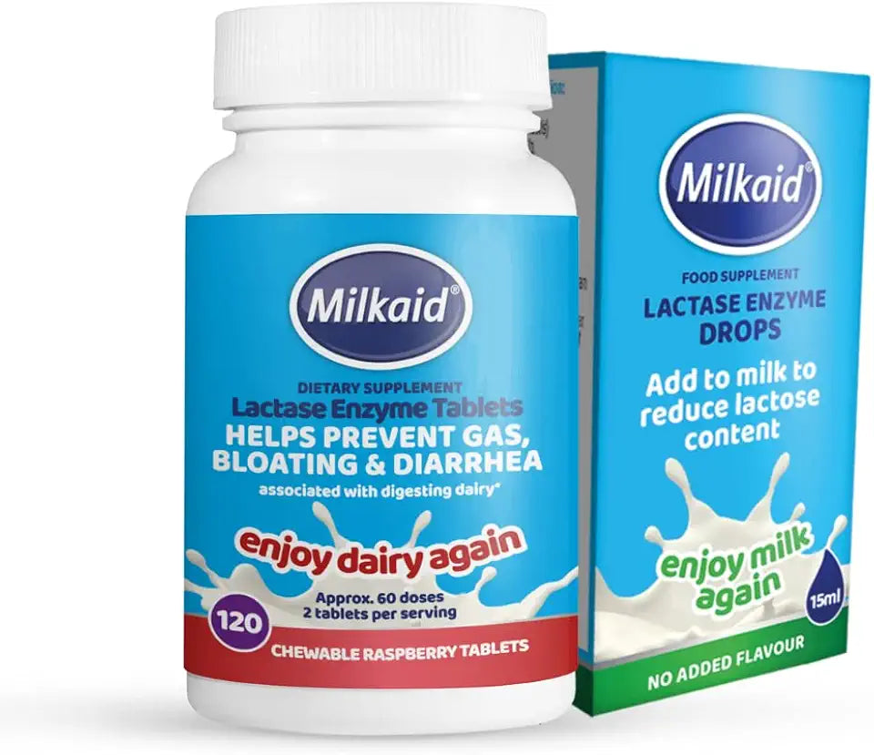 Lactase Enzyme Drops & Raspberry Flavored Tablets K698819
