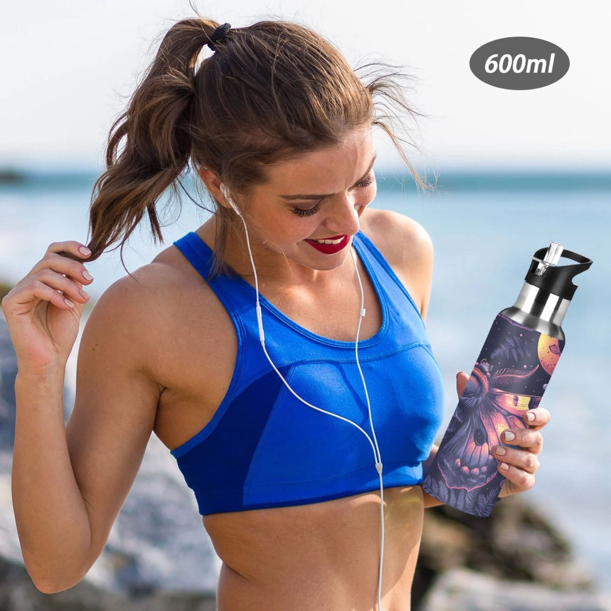 Insulated Stainless Steel Water Bottle with Straw Lid, 20 oz W1366