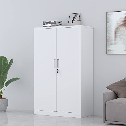 Black 3 Shelf Locking Metal Storage Cabinet J148158