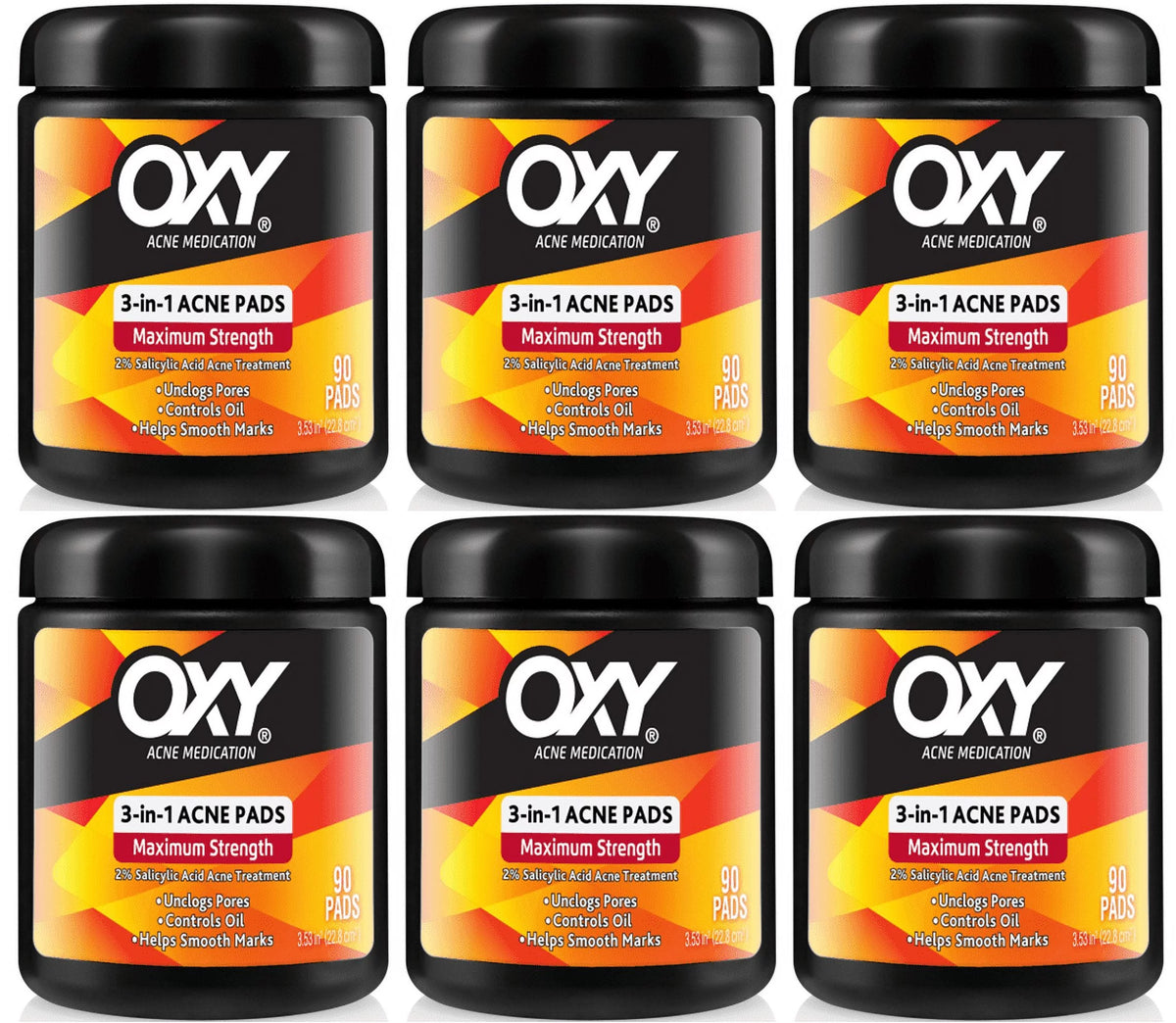 6 Pack 3-In-1 Acne Treatment Pads X3052