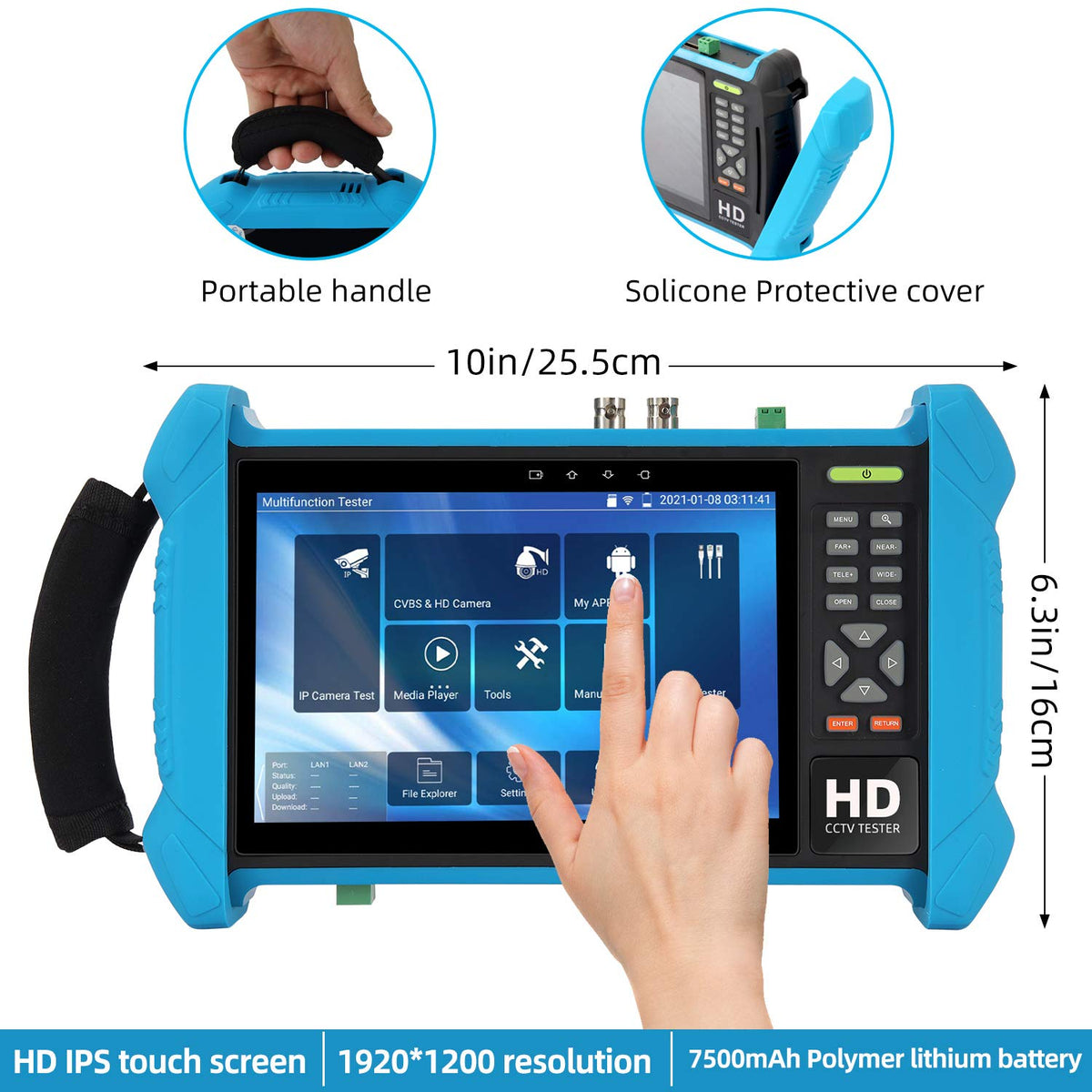 7 Inch IPS Touch Screen CCTV Tester with PoE H222252