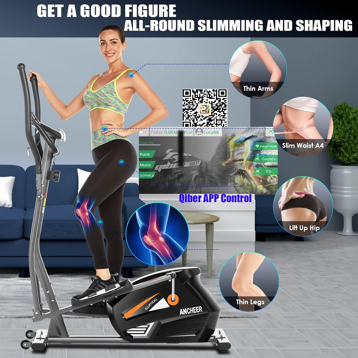 Elliptical Machine with LCD Monitor Y333842