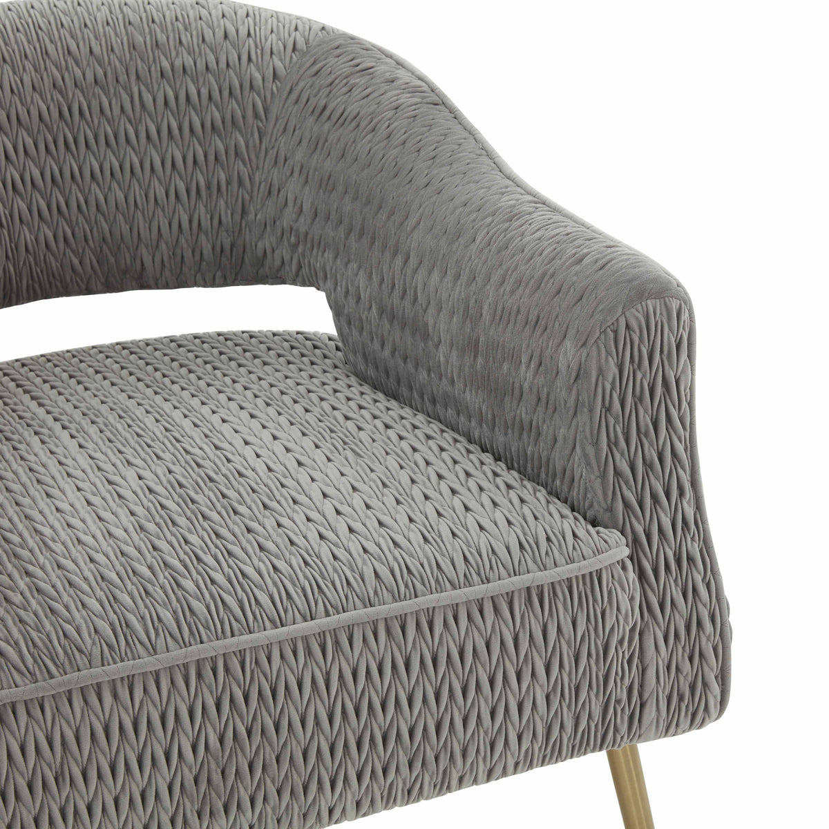 Grey Velvet Accent Chair R9075