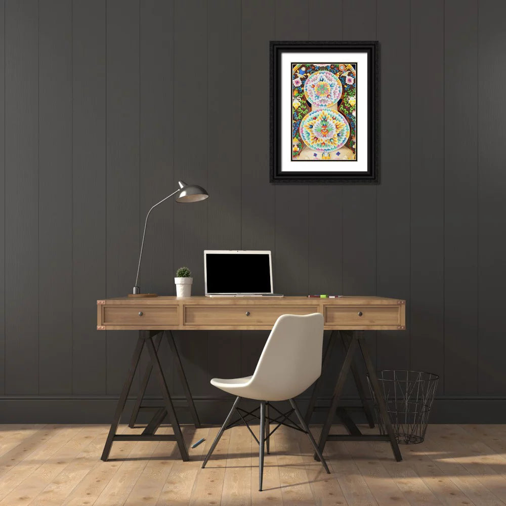 Black Ornate Wood Framed Art Print C62038