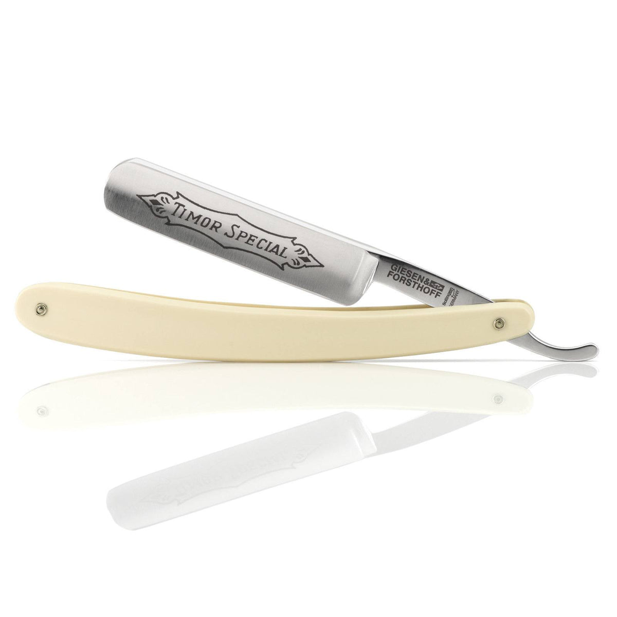 Carbon Steel Straight Razor with Ivory Plastic Handle A882124