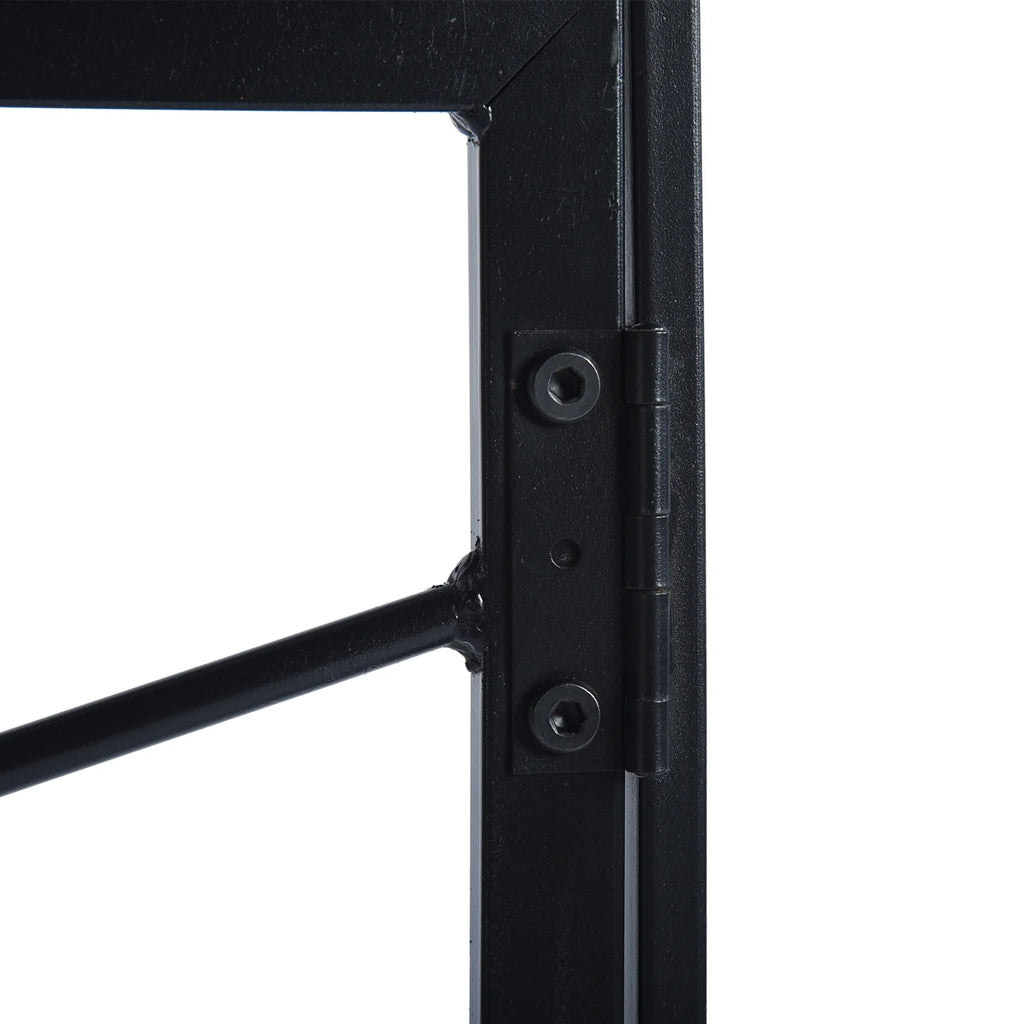 39.4-inch Black Folding Desk with Metal Frame and Wood Top O53351