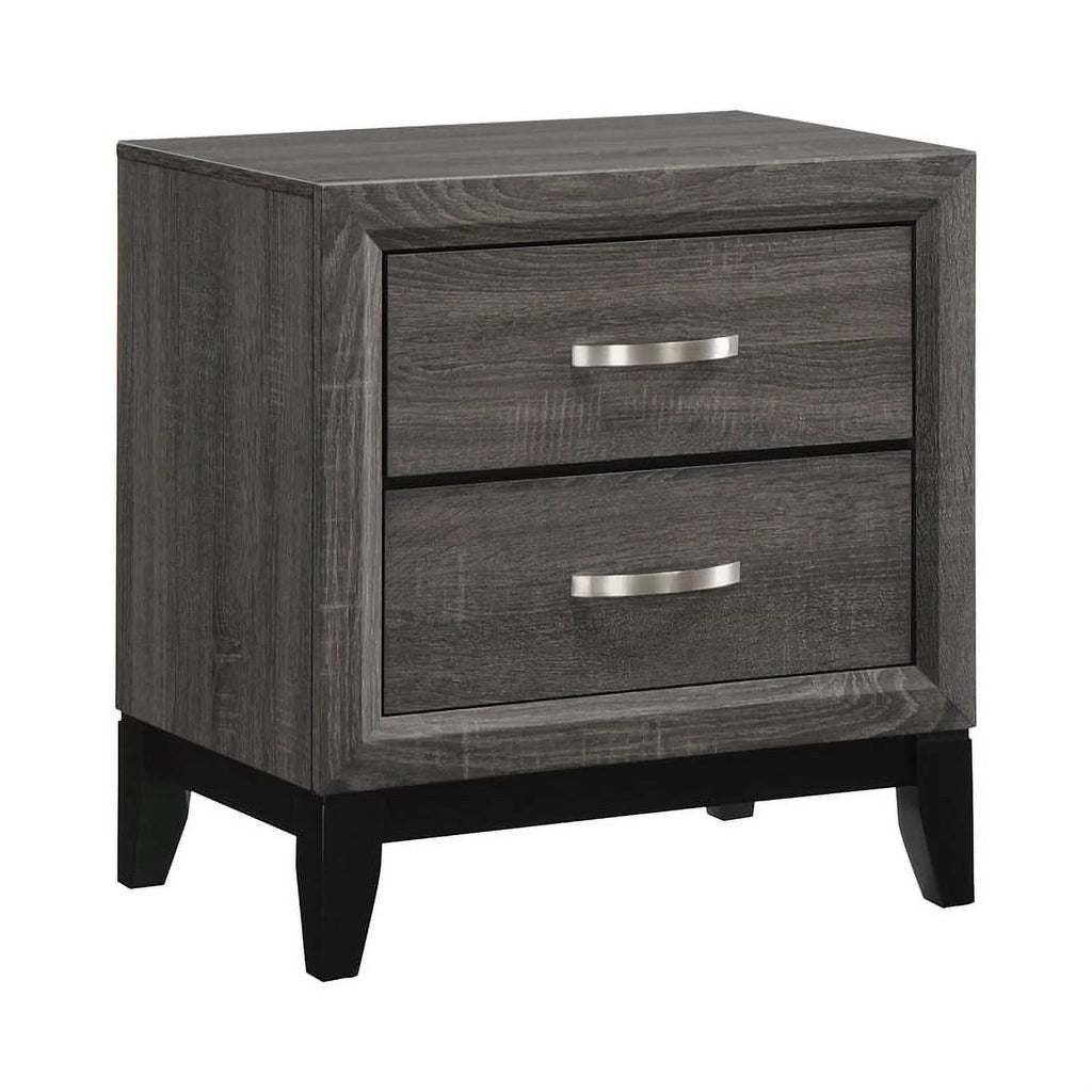 4-piece Grey Oak Bedroom Set X8717
