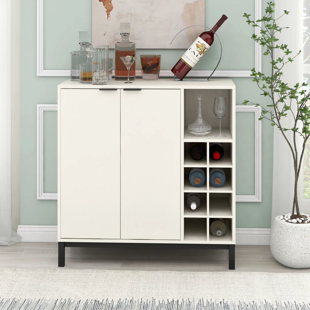 White Sideboard Buffet Cabinet with Storage G9272