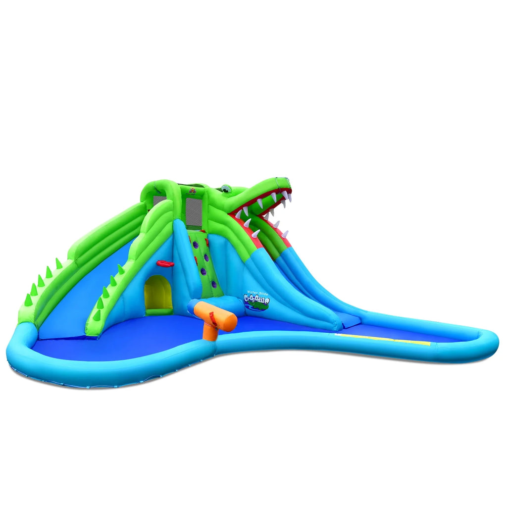 Inflatable Crocodile Water Slide Park with Pool Y7628