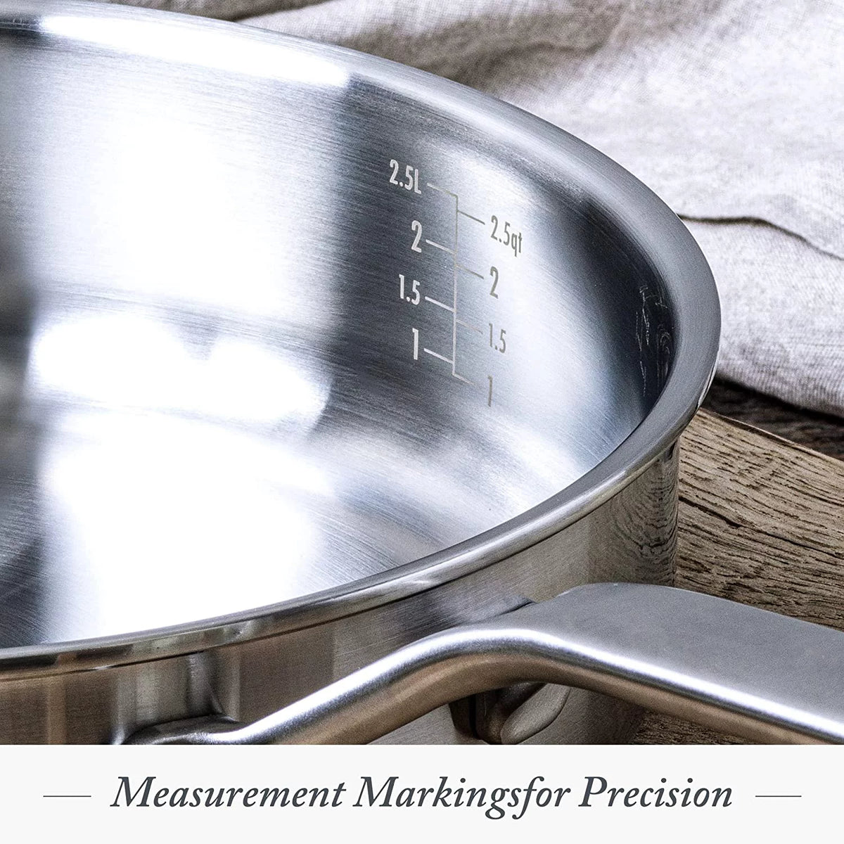 14 Piece Tri-Ply Stainless Steel Cookware Set D85665