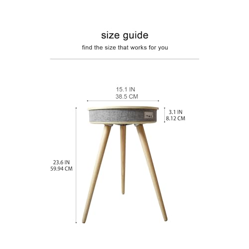 Smart End Table with Charging Station and Bluetooth Speaker G91242