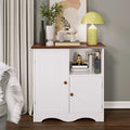 Kitchen Storage Cabinet Sideboard Buffet Cupboard with 2 Doors and Open Shelf Q773