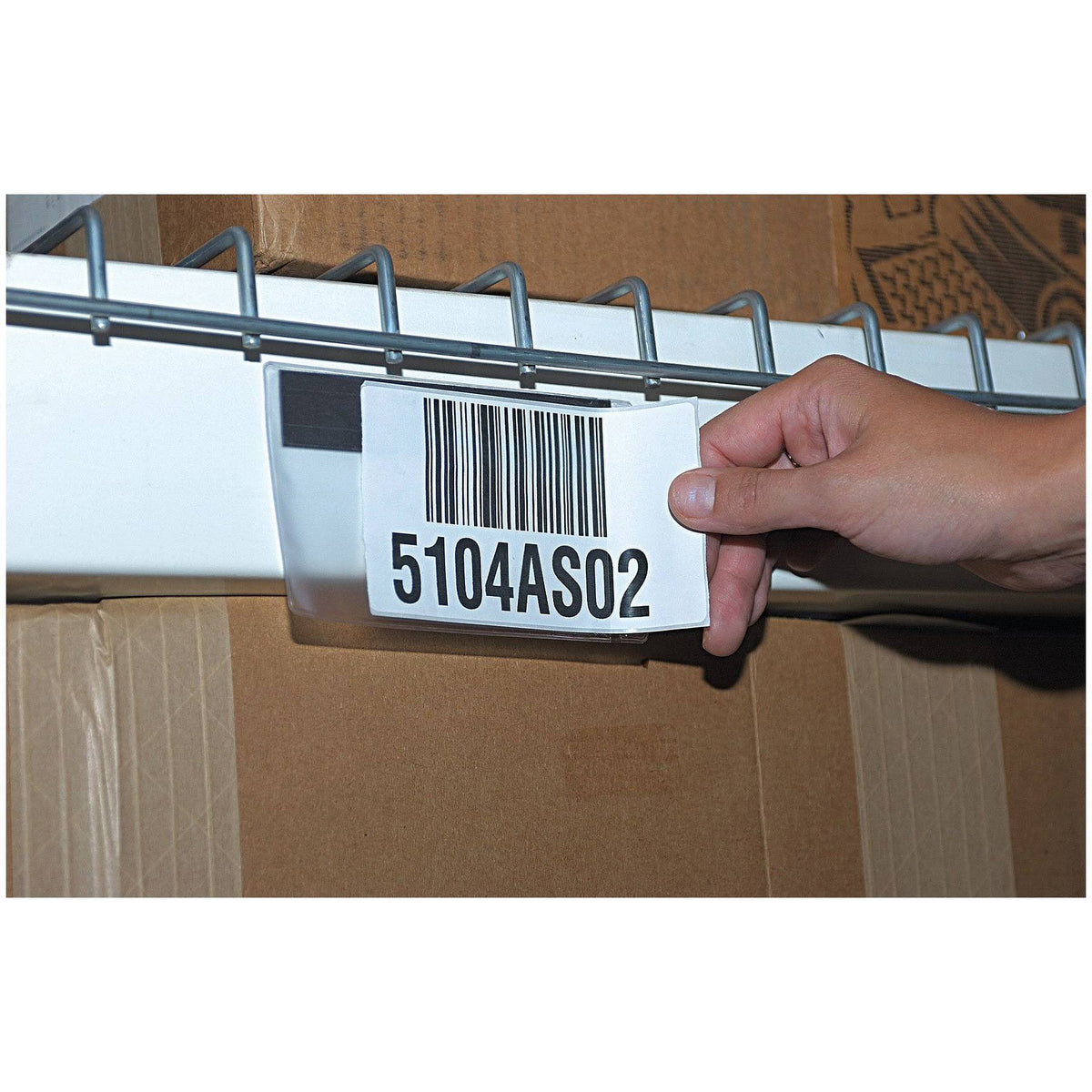 Clear Vinyl Label Holder, 6 inL x 4 inW, 50 Pk B887040