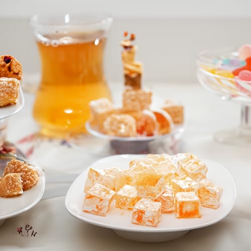 Rose Rahat-Loukoum Traditional Delight 0.55lb Chewy Soft Candy Dessert H632