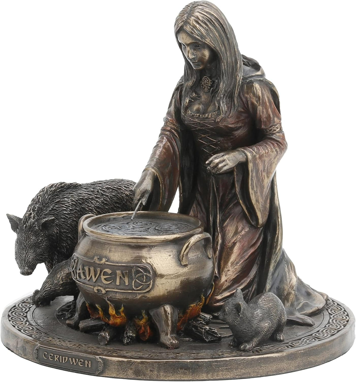 6.25 Tall Cold Cast Resin Antique Bronze Finish Statue Figurine U829722
