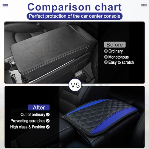 Black PU Leather Car Armrest Cover C225384