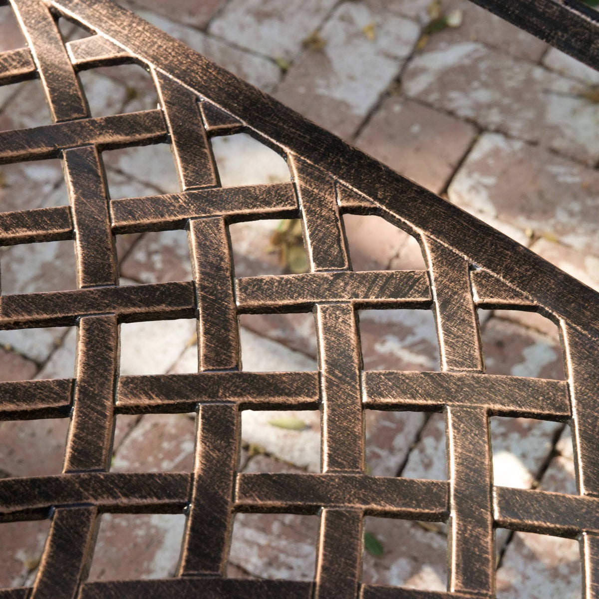 Copper Cast Aluminum Bench G156713