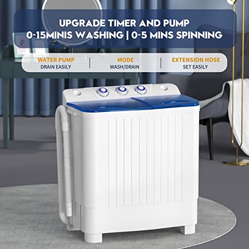 Portable Twin Tub Washing Machine with Spinner W7829