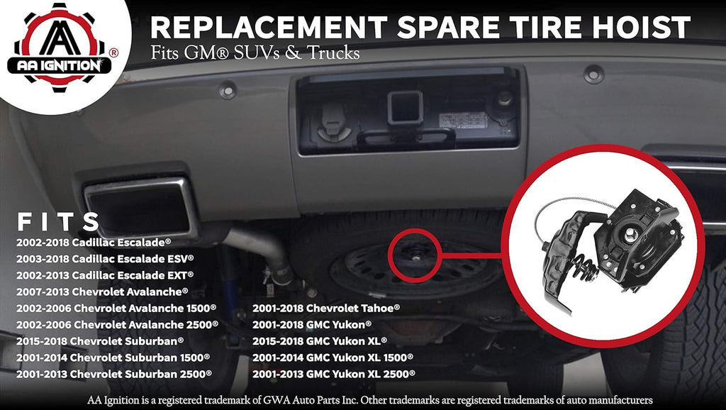 Spare Tire Hoist Pack of 2 X5460