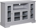 White Sideboard Storage Cabinet with Glass Doors T1495