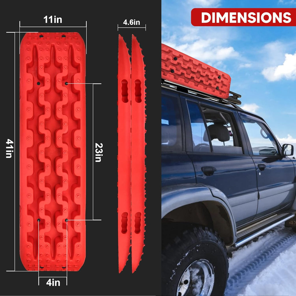 Recovery Traction Tracks 2 Piece Red Q768
