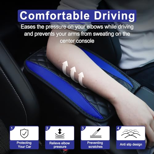 Black PU Leather Car Armrest Cover C225384